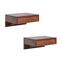 NACHTTISCH Bo 2er Set, Walnuss - Braun, Holz (40/18/30cm) - WOODEK