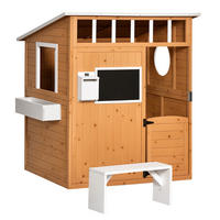 SPIELHAUS DE-10651 mit Briefkasten & Blumenkasten aus Naturholz Natur - Naturfarben, Holzwerkstoff (108/135.5/122cm) - ComfortXL