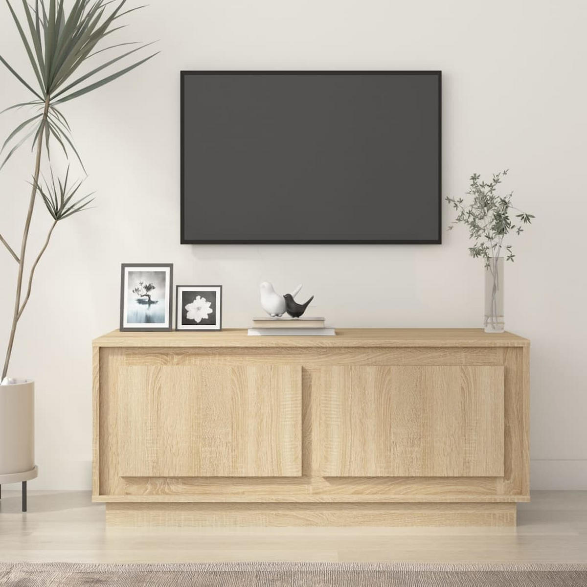 COUCHTISCH Sonoma-Eiche 102x50x44 cm Holzwerkstoff - Braun, Holzwerkstoff (102/50/44cm) - furnicato
