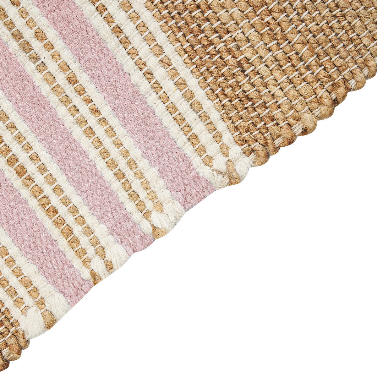 TEPPICH geflochten Mirza 150/80 cm - Beige, Naturmaterialien (80/150cm) - Beliani