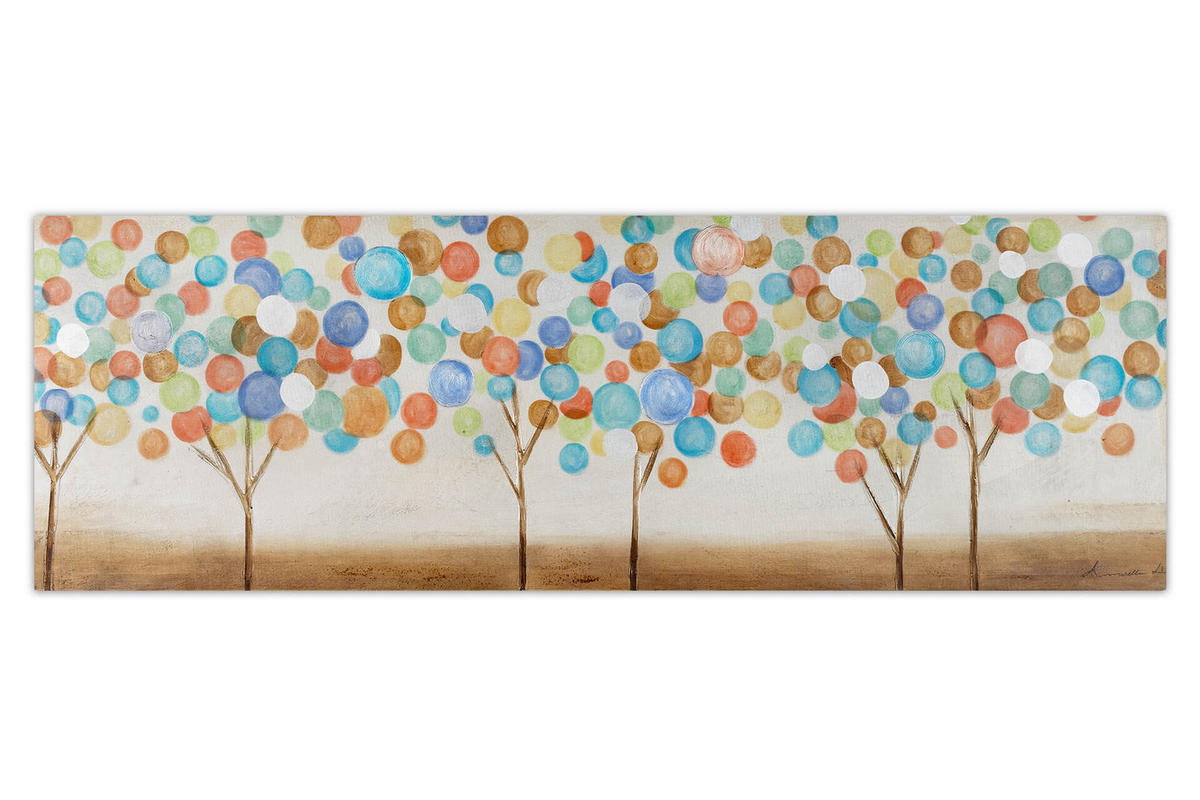 ÖLGEMÄLDE 150/50 cm - Weiß, Holz/Textil (150/50cm) - KUNSTLOFT