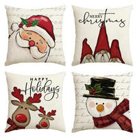 ZIERKISSENBEZUG 4er Set 40 x 40 cm Weihnachten Beige - Multicolor, Textil (40/40cm)