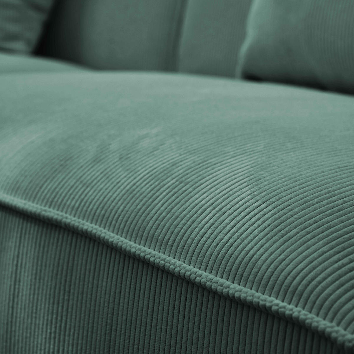 SOFA 3-Sitzer, Grün - Grün, Textil (90/76/230cm) - Oviala