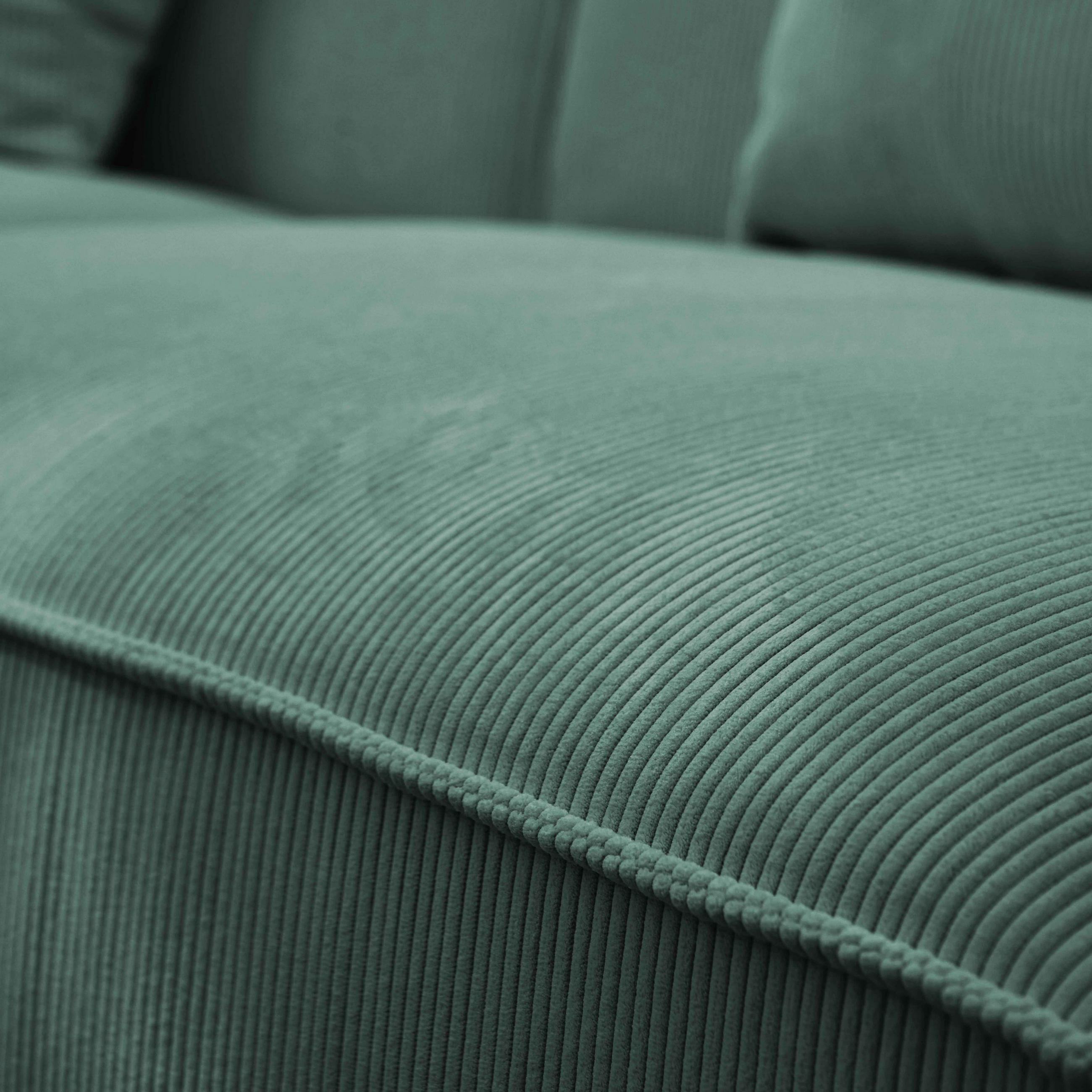 Thumbnail - Oviala Sofa, Grün, Textil, 3-Sitzer, Rechteckig, 90x76x230 cm, Wohnzimmer, Sofas & Couches, Sofas, 3-Sitzer Sofas