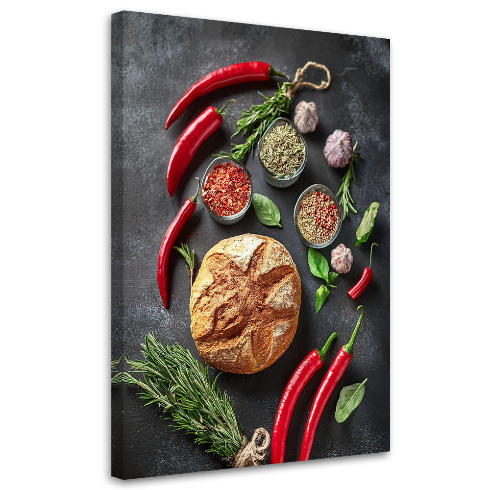 WANDBILD pfeffergewürze für die küche - Multicolor, Textil (40/60cm) - Feeby