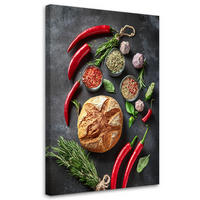 WANDBILD pfeffergewürze für die küche - Multicolor, Textil (40/60cm) - Feeby