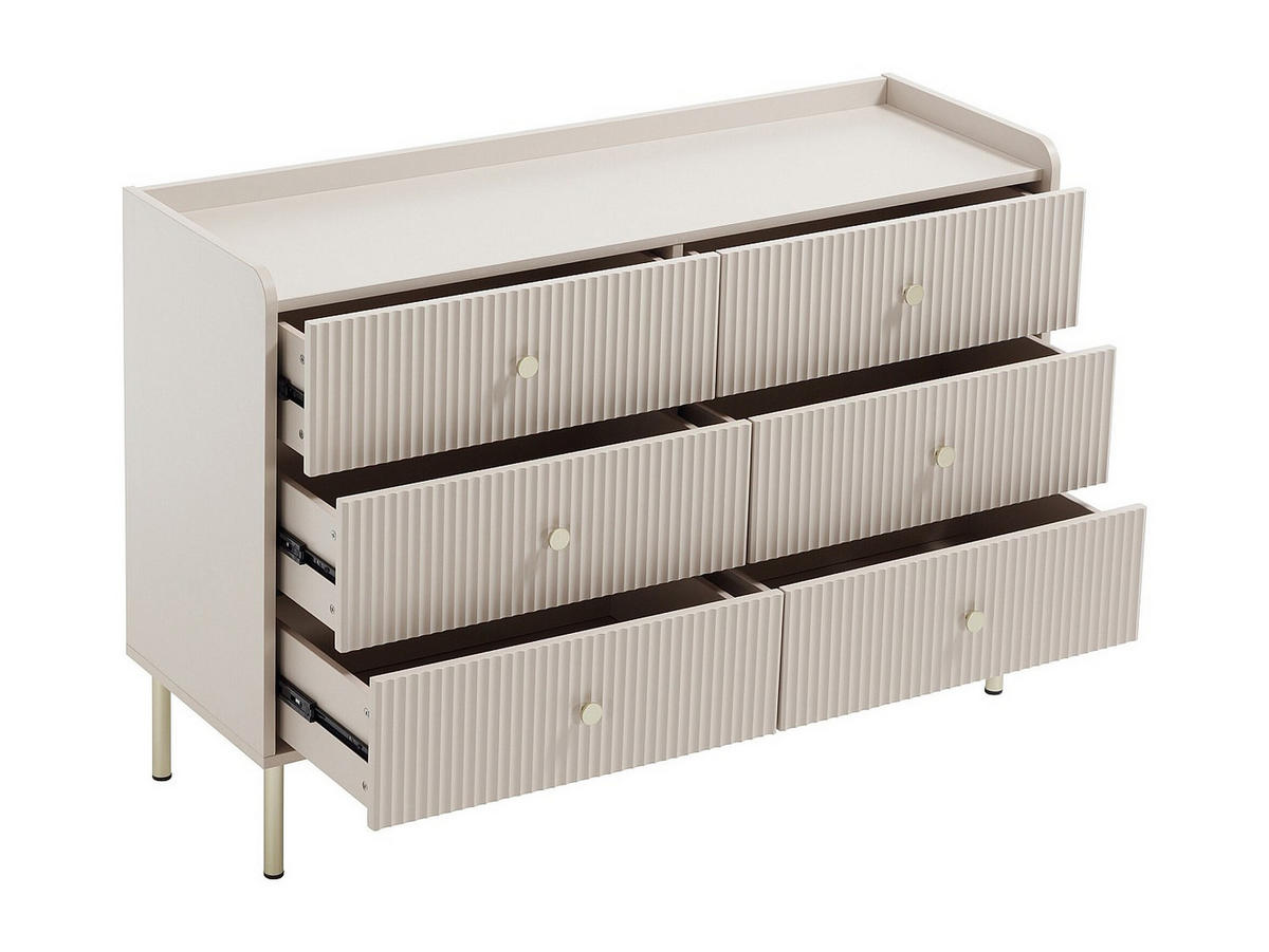 KOMMODE - 120 x 40 - holz - beige Lunaor - Beige, Holz (120/82/40cm) - Vente-Unique