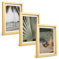 BILDER SET 3er Set - 20x30 cm Goldrahmen - Strandschaukel-Blätterurlaub - Goldfarben, Kunststoff (20/30cm) - TULUP