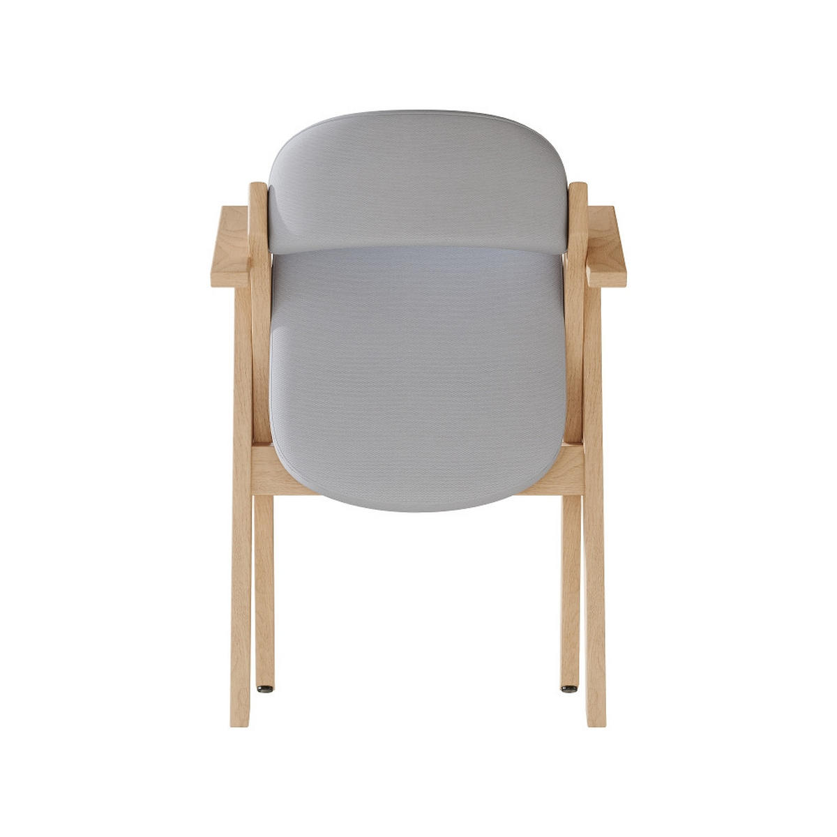 ARMLEHNENSTUHL 2-teiliges Set Esszimmerstühle KLAPPBAR, MASSIVHOLZ, Leinen Grau, für Wohnzimmer und Café, 66,5/76/64,5 cm - Grau, Holz (15.9/76/64.5cm) - Rolipo