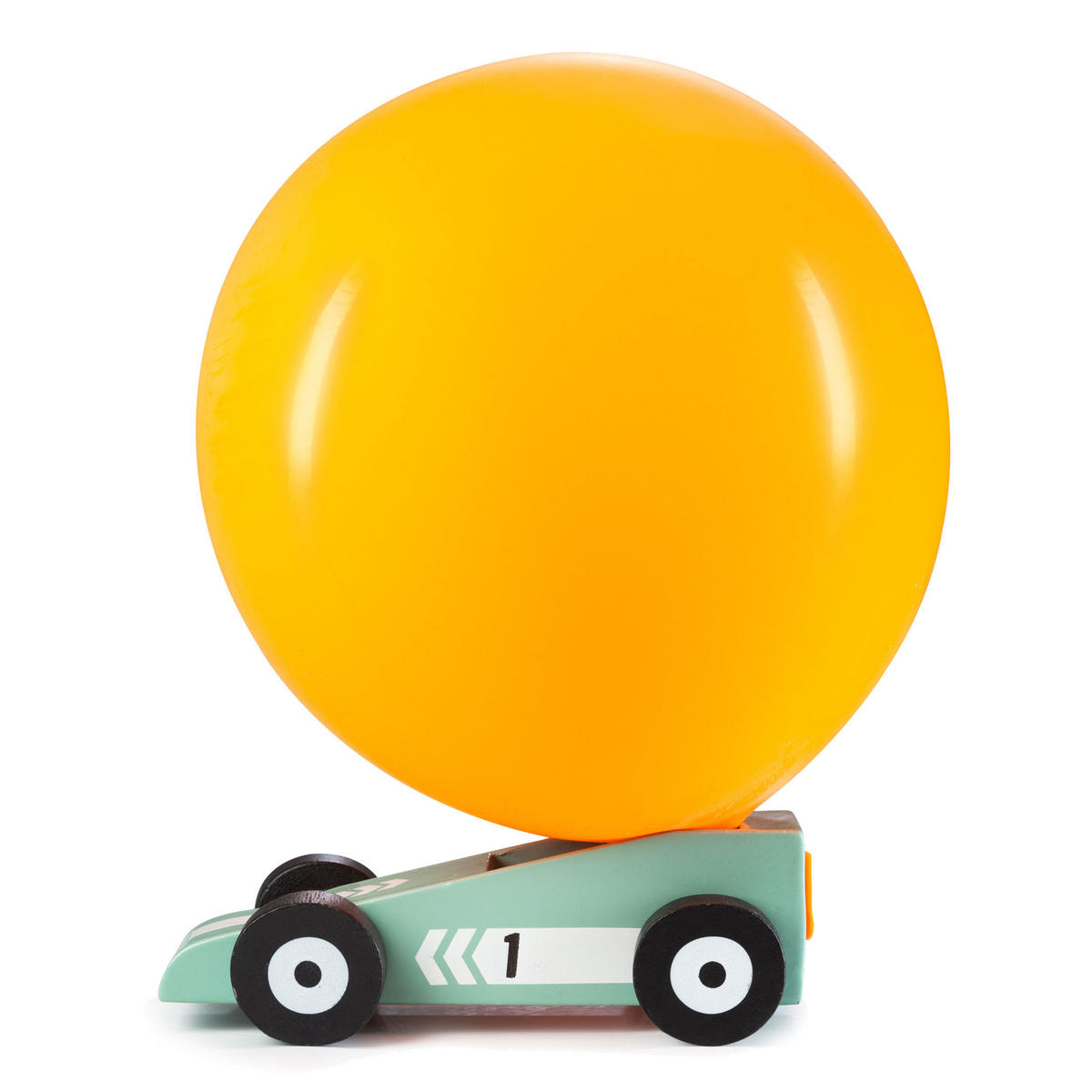 LUFTBALLONAUTO Mintstar, Kiefernholz, Mint - Grün, Holz (15/6.1/7.5cm)