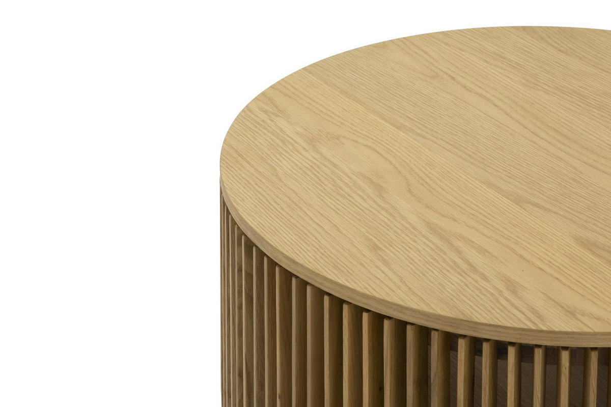 COUCHTISCH Franz, Natur Massiveiche - Beige, Holz (80/80/41cm) - WOODEK