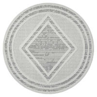 KURZFLOR-TEPPICH Lindo 8853 Grau 120x120 cm Rund - Grau, Textil (120/120cm) - carpet city