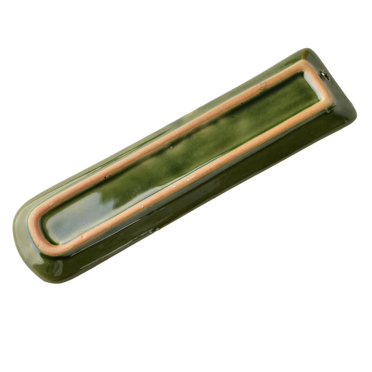 RÄUCHERSTÄBCHENHALTER 1-tlg Grün 21,5x5,5x1,5cm Keramik - Grün, Keramik (6/2/22cm) - Mondex