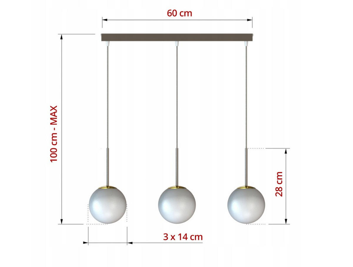 PENDELLEUCHTE ECRU II - Beige/Goldfarben, Glas/Metall (60/14/100cm) - kiki design