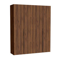 FALTTÜRENSCHRANK Omodeo 200 cm breit in Warmia-Nussbaum – mit WingLine-Falttüren - Walnussfarben, Holzwerkstoff (200/240/58cm) - AX Living