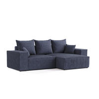 ROHOVÁ SEDAČKA SENSO, textil, Námořnická modrá - černá/tmavě modrá, dřevo/kompozitní dřevo (255/148cm) - AltaBeds
