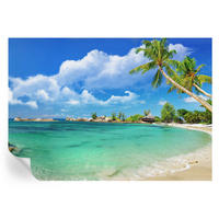 FOTOTAPETE 208x146 cm - Tropisches Paradies - Blau, Textil (208/146cm) - Wallfluent