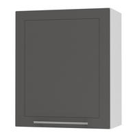 KÜCHENHÄNGESCHRANK Kvantum W2/60 Graphit Matt / Weiß Matt 60 / 32,5 / 72cm - Graphitfarben/Weiß, Holz/Holzwerkstoff (60/72/32.5cm) - Feldmann-Wohnen