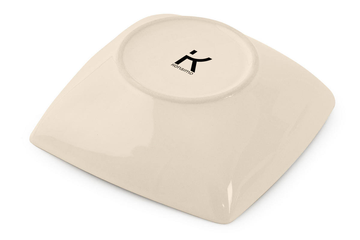TELLERSET EPIRI Suppenteller 6 Personen 6-tlg - Beige, Keramik (17cm) - KONSIMO®