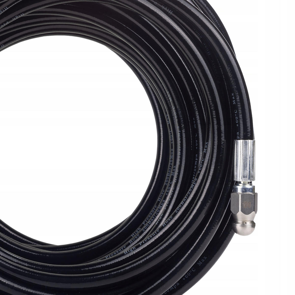 SCHLAUCH M22 - 35 m, max. 200 bar, 60 °C, 1/4" Düse, Nylongeflecht, Innengewinde M22x1,5 - Multicolor, Kunststoff/Metall (10/10/10cm)