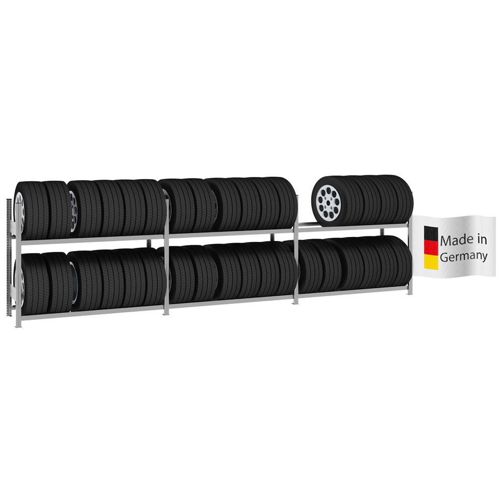 REIFENREGAL TIRE PRO 115x450x43cm 3er Set - Silberfarben, Metall (450/115/43cm) - PROREGAL