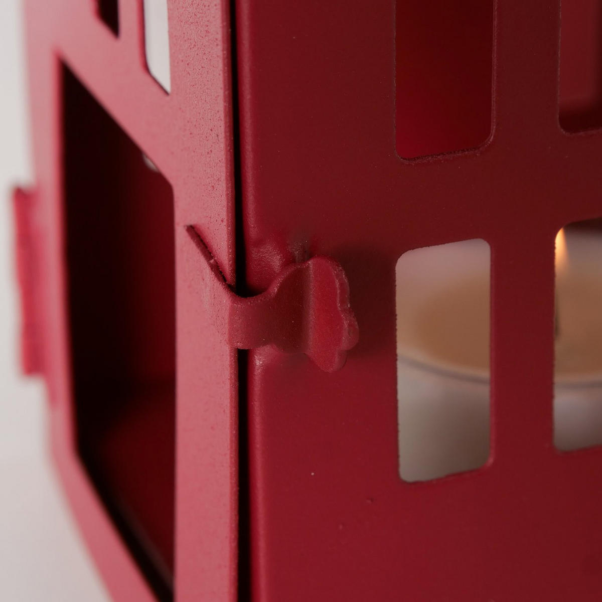 LATERNE Alamo 14/25 cm - Rot, Metall (10/25/13cm) - Boltze Home