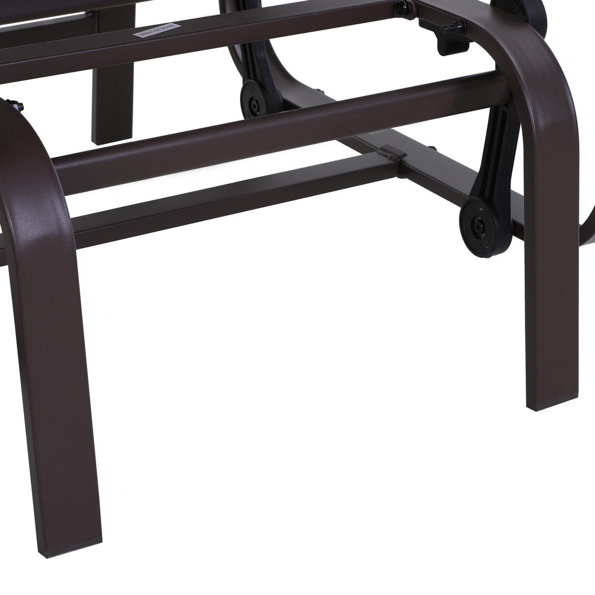 SCHAUKELSTUHL Metall Texteline - Braun, Metall (60/105/73cm) - LEBENLANG