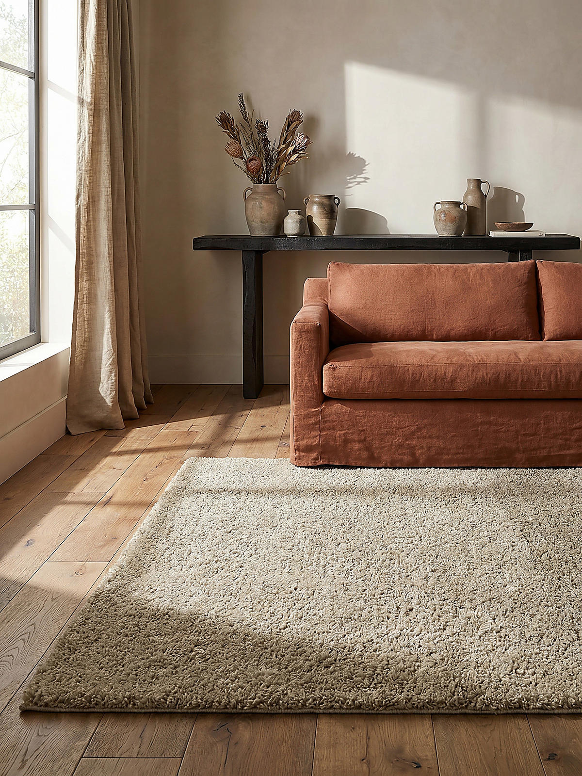 TEPPICH Hochflor Shaggy-Design, teddyweich LYNE, Beige 140x200 cm - Beige, Textil (200/140cm) - KADIMA DESIGN