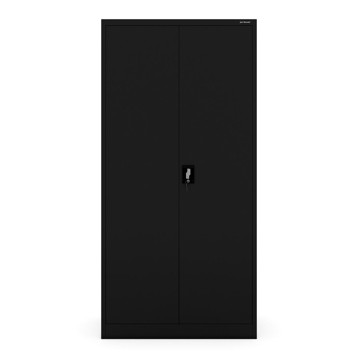 HAUSWIRTSCHAFTSSCHRANK DAWID D600 - Schwarz, Metall (90/185/60cm) - Jan Nowak