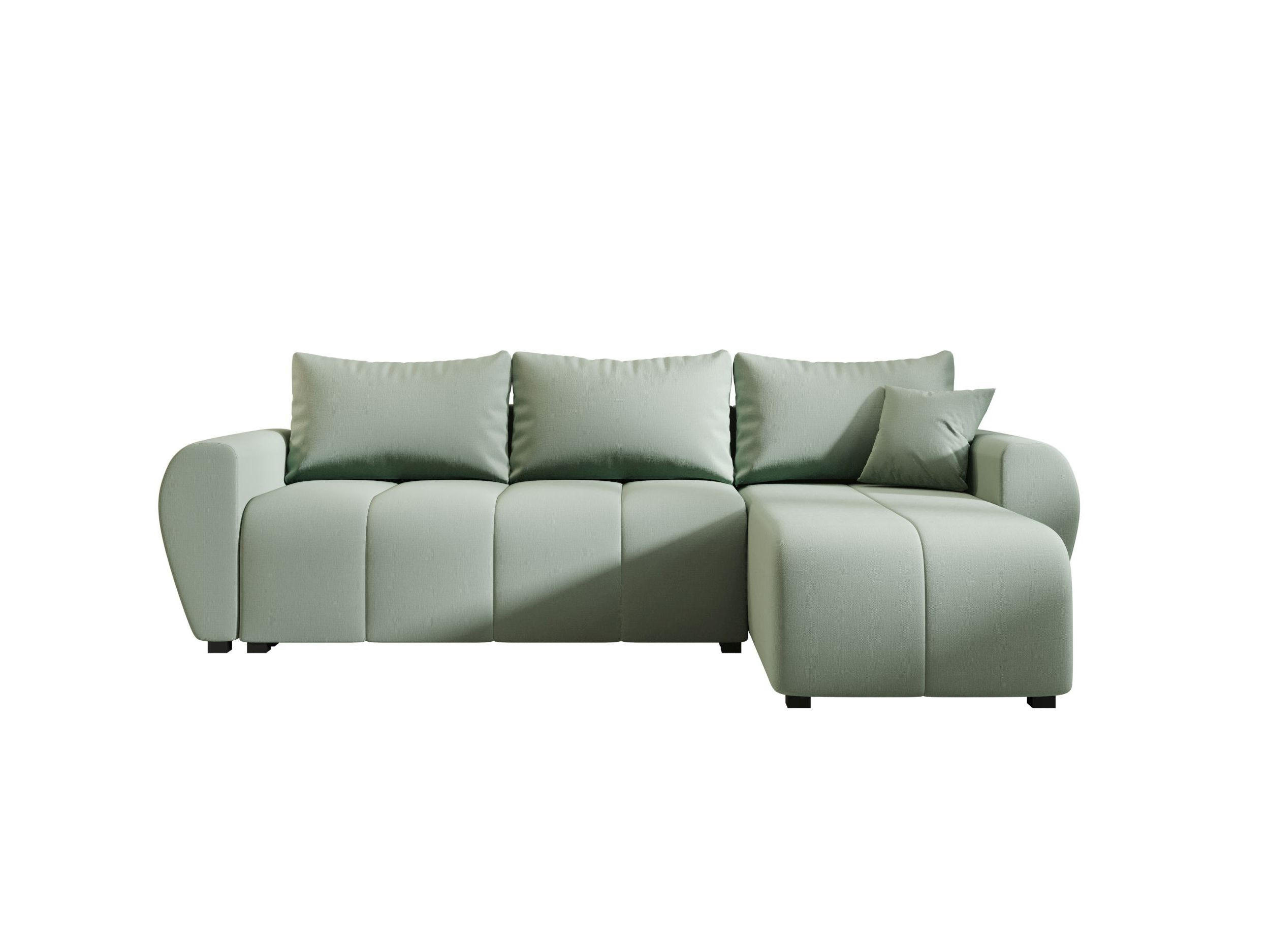 ECKSOFA MOLISA L Cosmic 16 Rechts mit Schlaffunktion - Hellgrün, Textil (245/145cm) - Bedante
