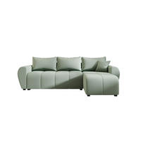 ECKSOFA MOLISA L Cosmic 16 Rechts mit Schlaffunktion - Hellgrün, Textil (245/145cm) - Bedante