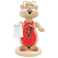 RAUCHFIGUR Hamster Optiker 18 cm - Multicolor, Holz (12/18/0.1cm)
