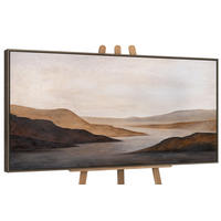 GEMÄLDE Sanfter Sonnenaufgang Schattenfugenrahmen Grau 160x80 cm - Grau, Holz (160/80cm) - YS-art gallery
