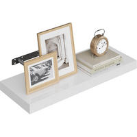 WANDREGAL Freischwebend Weiß 60B x 22,9L x 3,8H - Weiß Hochglanz, Holz (60/3.8/22.9cm) - Woltu