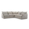 ECKSOFA Modulare Lunde 7, 6 Sitzer, Hellgrau - Hellgrau, Textil (270/270cm) - Meblito