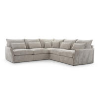 ECKSOFA Modulare Lunde 7, 6 Sitzer, Hellgrau - Hellgrau, Textil (270/270cm) - Meblito