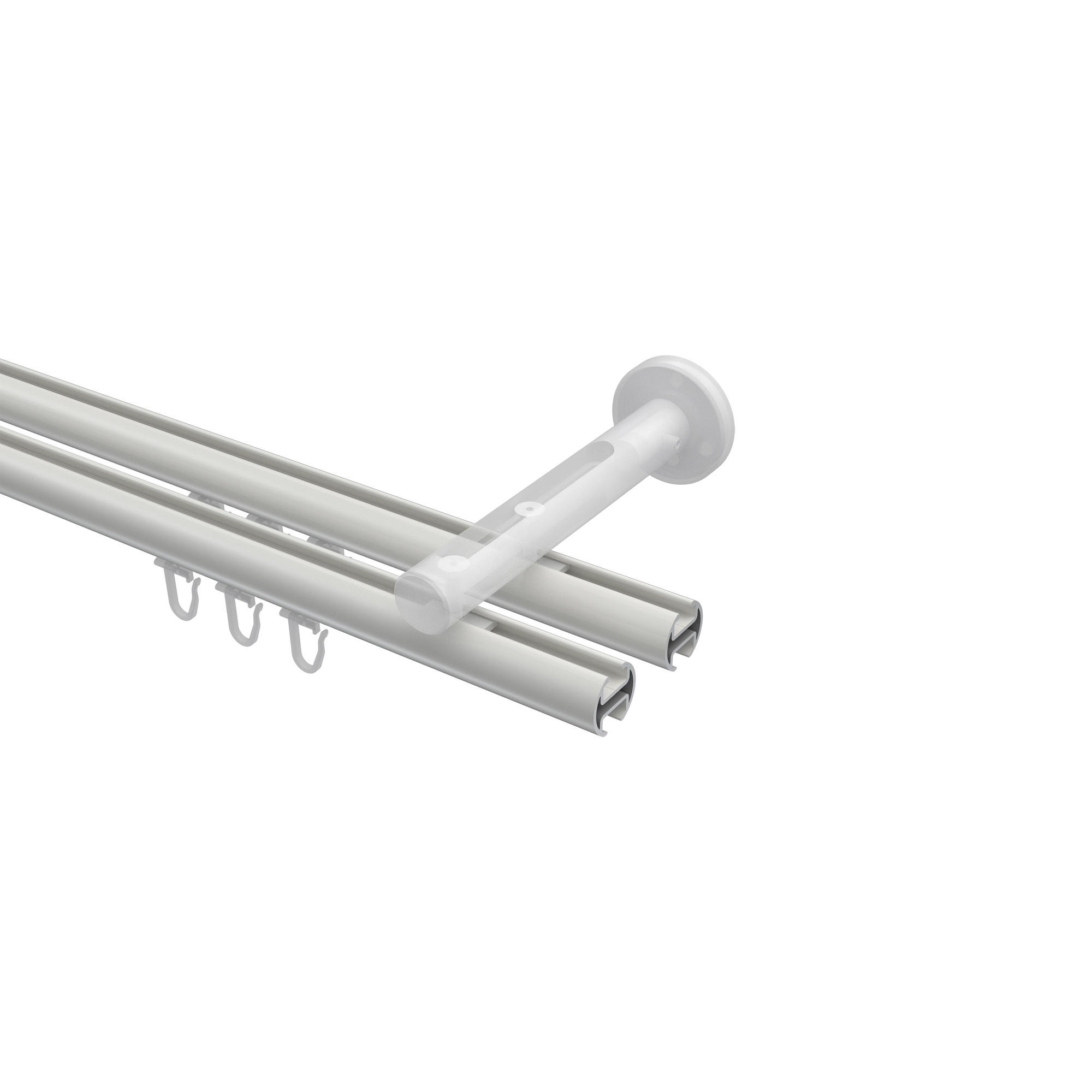 Thumbnail - Interdeco Innenlauf-Gardinenstangen-Set, Weiß, Metall, 480 cm, Wohntextilien, Gardinen & Vorhänge, Gardinen-Stangen