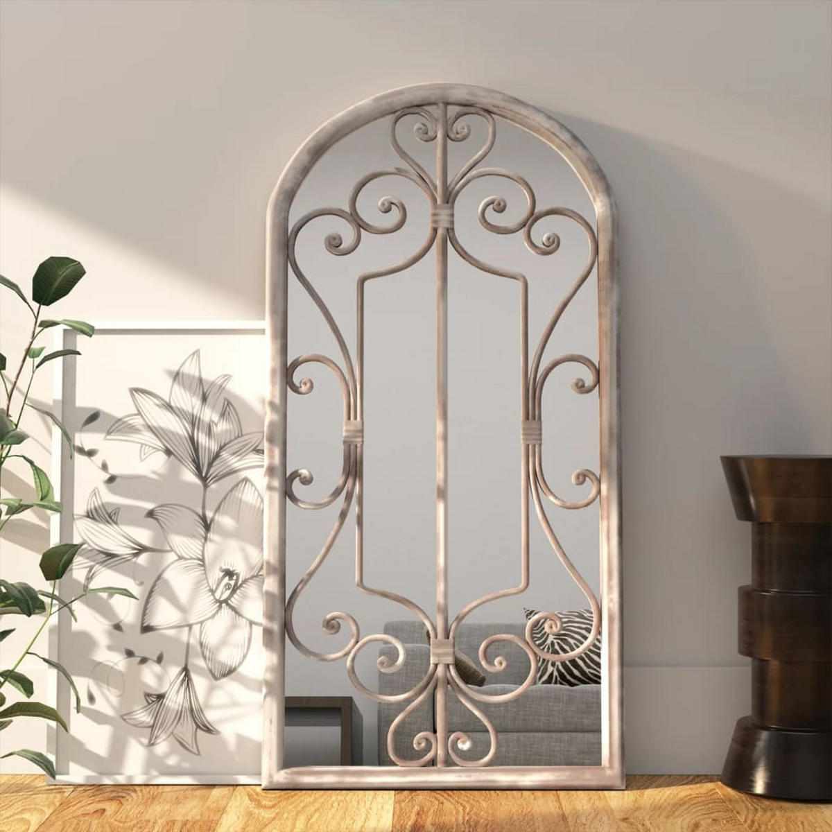 SPIEGEL Sandfarben 70x30 cm Eisen für den Innenbereich - Creme, Metall (30/70/1cm) - furnicato