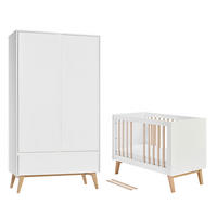IZBA PRE BÁBÄTKO 2-dielny Biela a drevo - biela, kompozitné drevo (124/89/66cm) - Petits-meubles