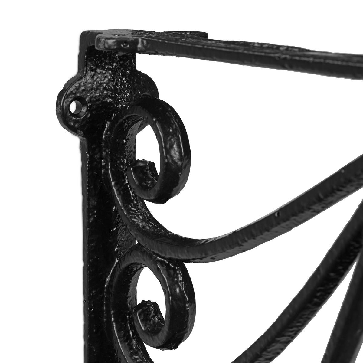 2XKONZOLY na regály - čierna, kov (4/23.5/18cm) - Relaxdays