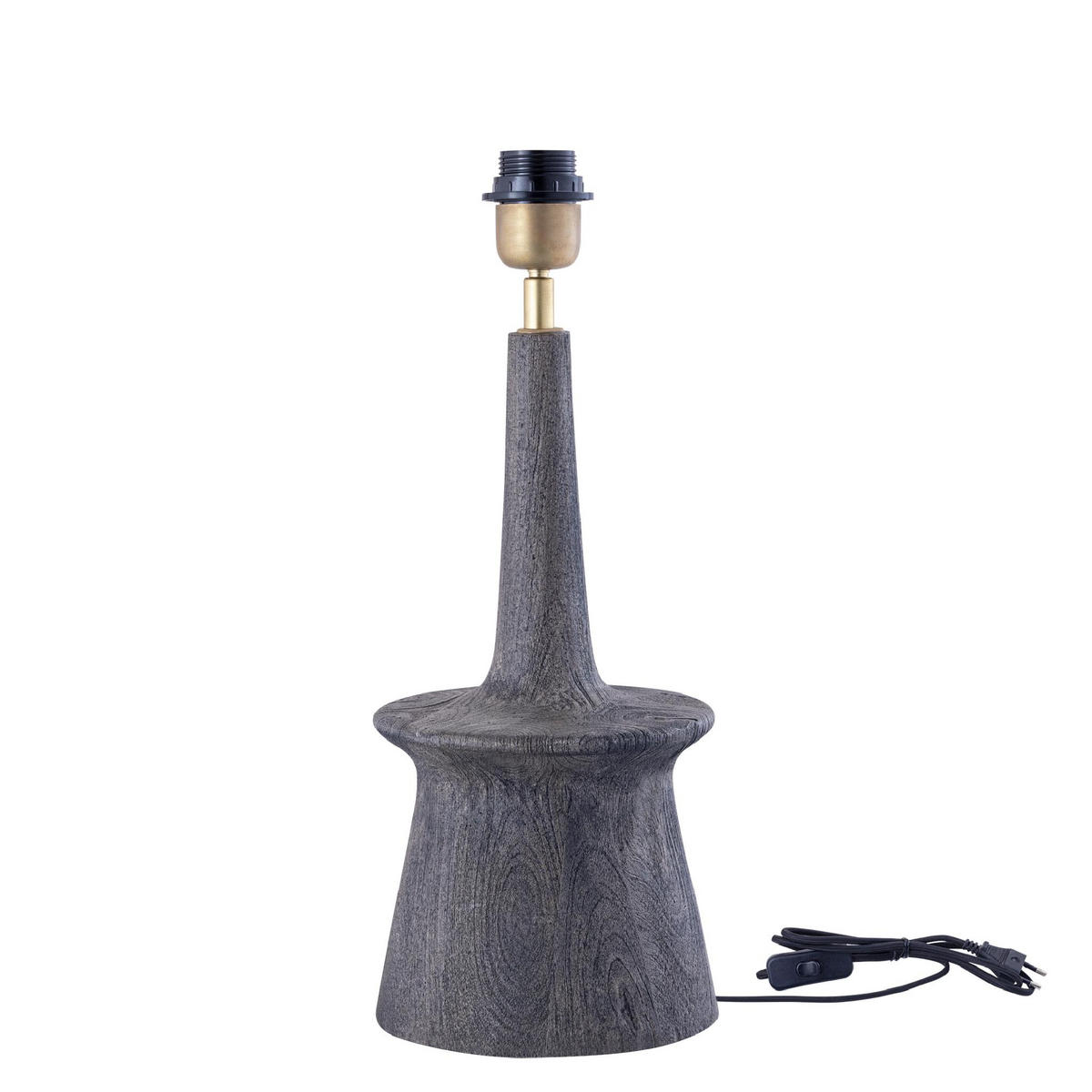 TISCHLAMPE Caelin Grau 18/18/35cm - Grau, Holz (18/18/35cm) - PTMD Collection