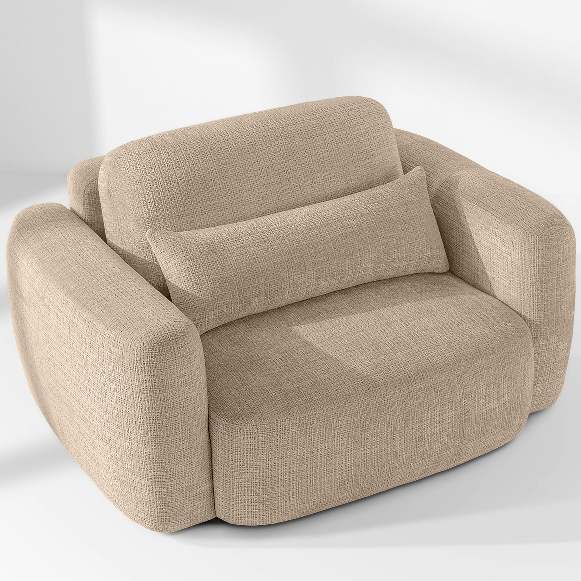 SESSEL ELOSA - Beige, Holz/Textil (145/85/115cm) - KONSIMO®
