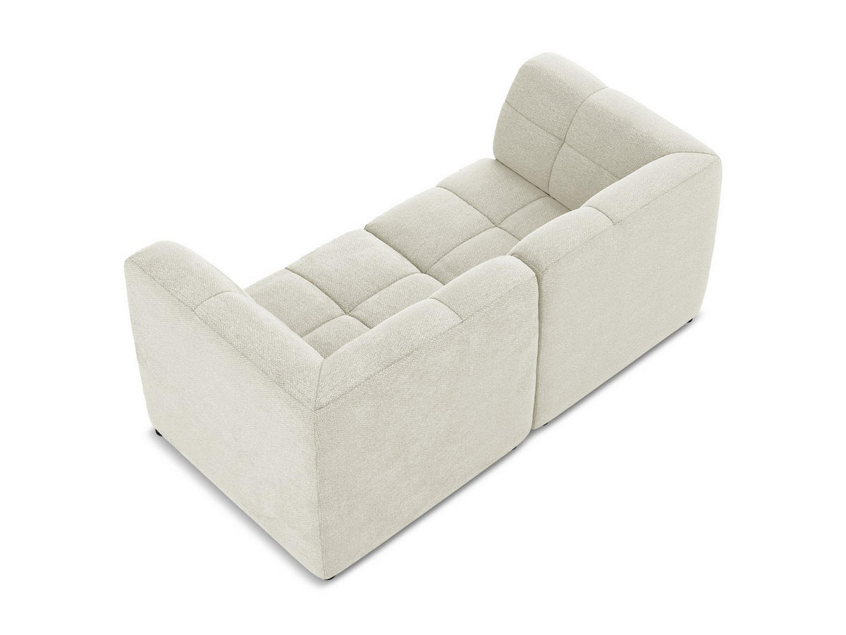 ECKSOFA Links Bouclé Stoff Grau - Schwarz/Grau, Holzwerkstoff/Kunststoff (248/166cm) - Makamii