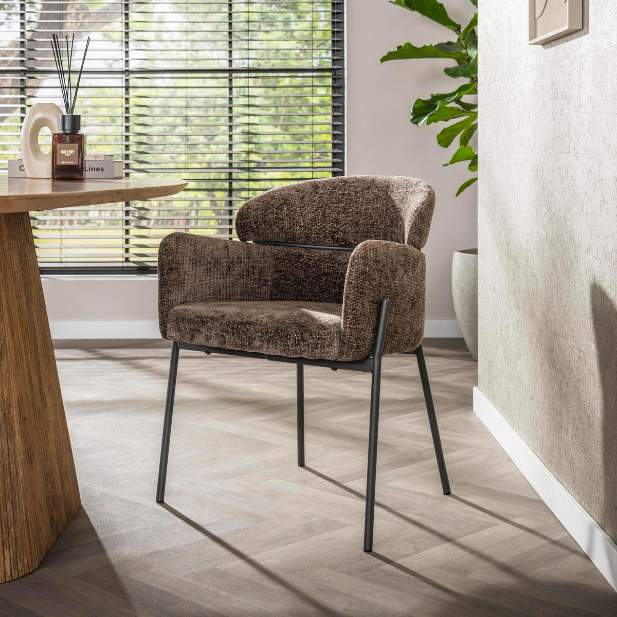 SESSEL Curva - Taupe - 61/62/80 cm - 2er-Set - Taupe, Textil (62/80/61cm) - Hoyz Collection