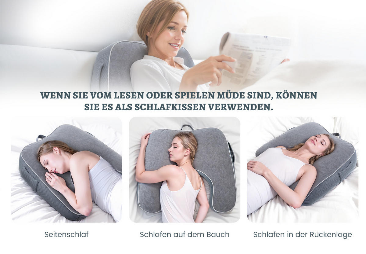 ARMSTÜTZKISSEN Dunkelgrau - Dunkelgrau, Textil (60/65cm) - Vercart