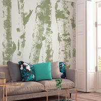 VLIESTAPETE Grün 100/70 cm - Grau/Grün, Textil (100/1cm) - KUNSTLOFT