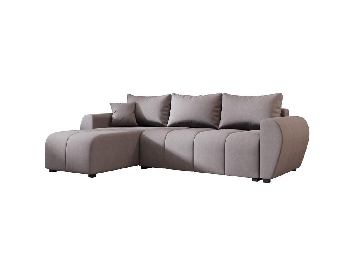 ECKSOFA MOLISA L Cosmic 160 Links mit Schlaffunktion - Grau, Textil (245/145cm) - Bedante