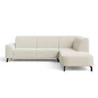 ECKSOFA Regento Creme Rechts - Creme/Schwarz, Holz/Textil (218/277cm) - Graingold