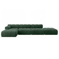 ECKSOFA modulares Sofa Lizur-L2 - 380x160x70 cm Grün Cord - Grün, Holzwerkstoff/Textil (380/160cm) - ALTDECOR