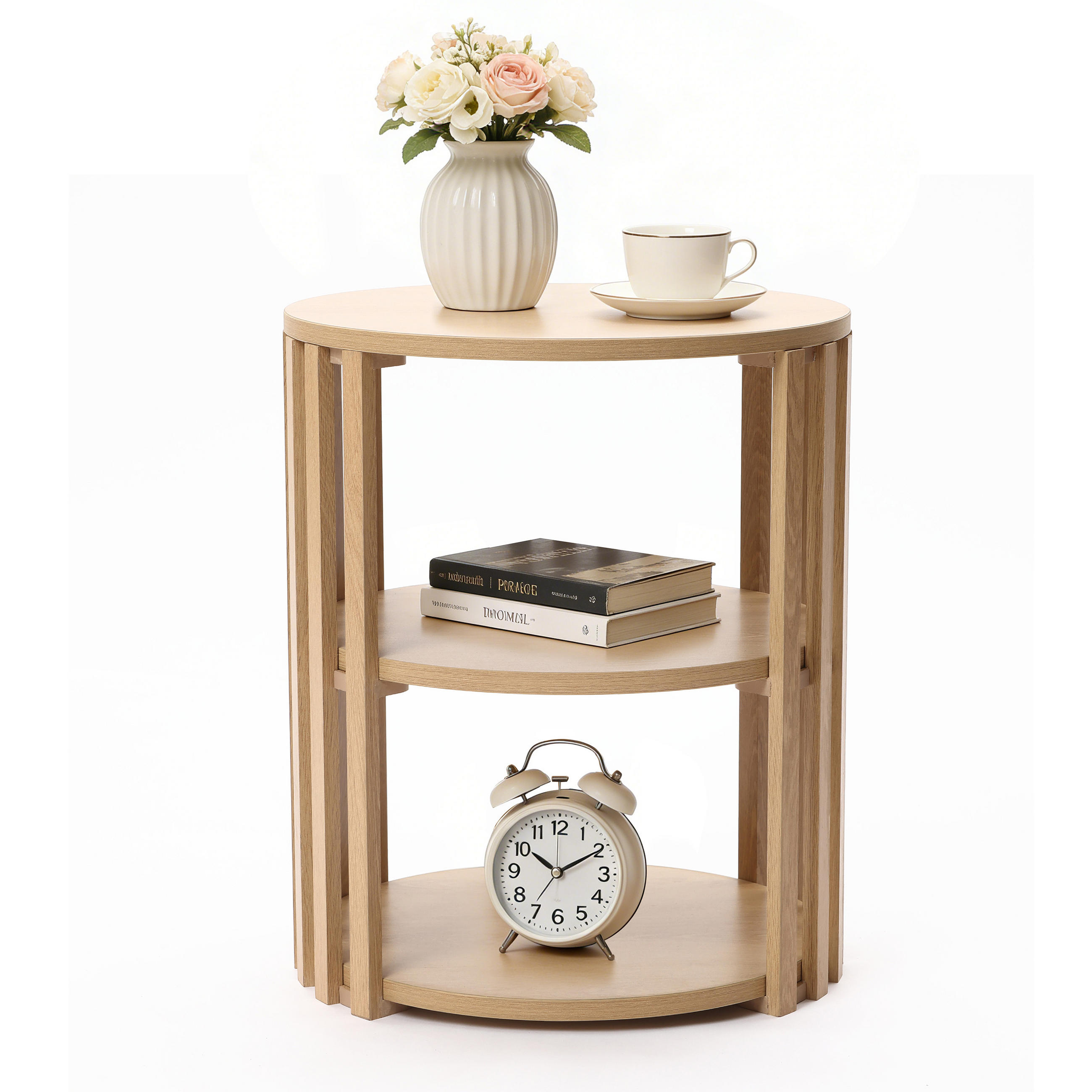 BEISTELLTISCH Rund, 40 x 40 x 48cm - Naturfarben, Holz (40/40/48cm)